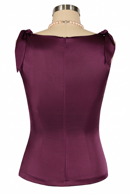 D'Amour Classic Cowl Top (Grape)