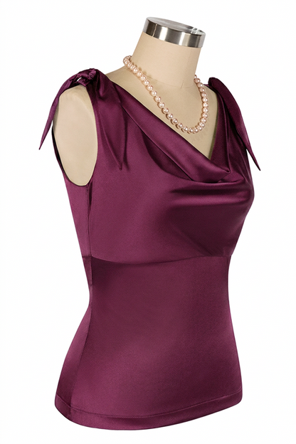 D'Amour Classic Cowl Top (Grape)