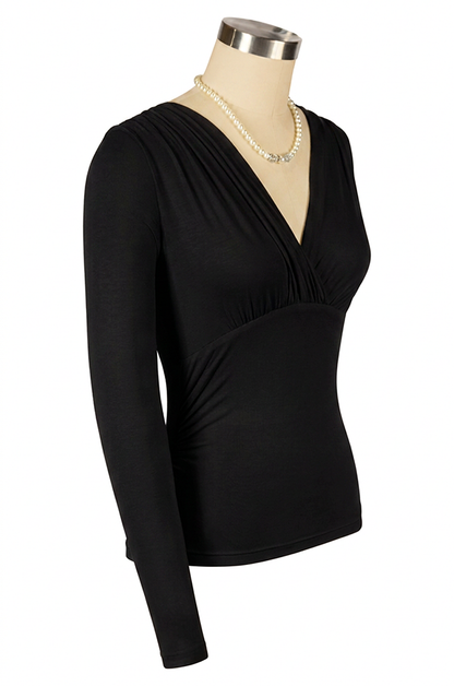D'Amour Follies Cross Over Top (Black)