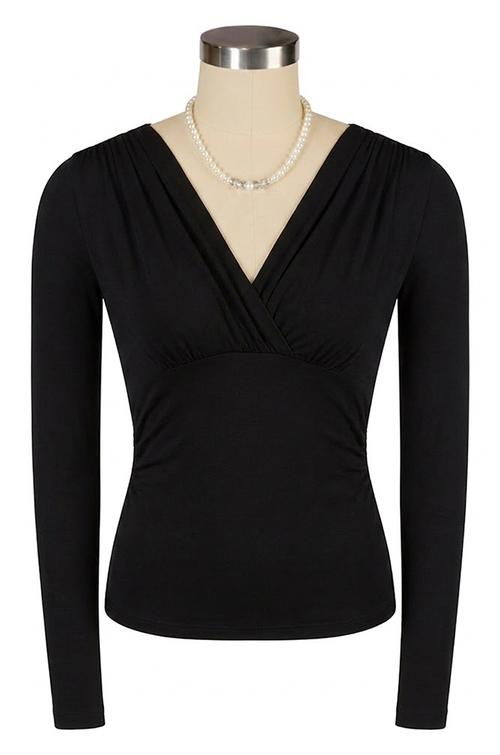 D'Amour Follies Cross Over Top (Black)