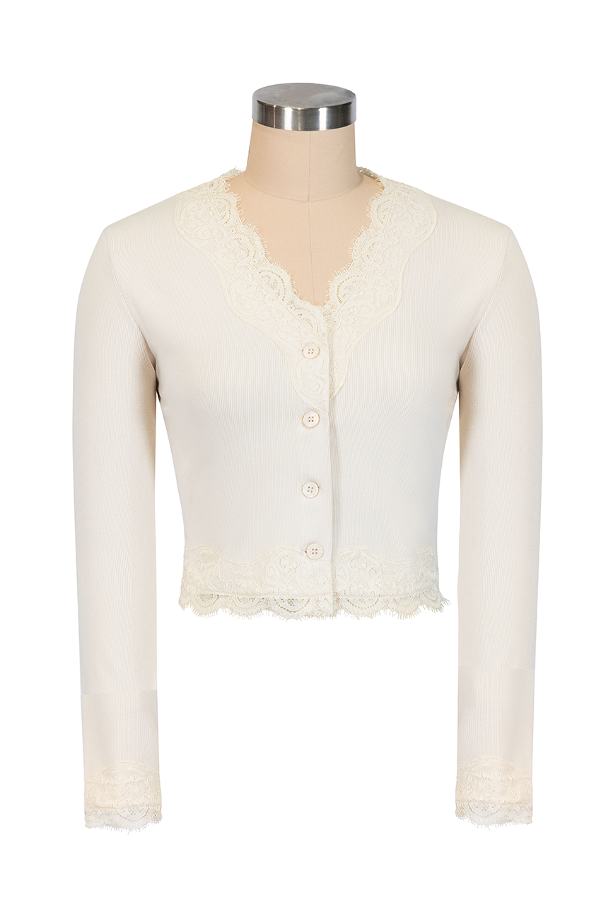 Harptree Village Follies Cardigan (Vanilla)