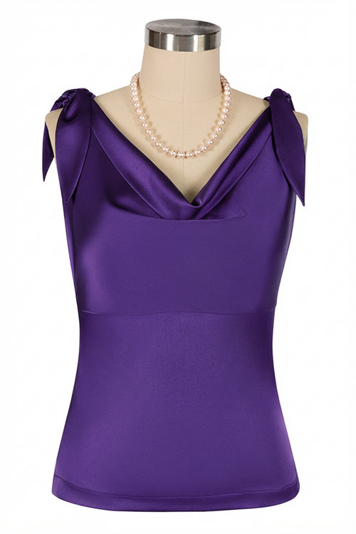 D'Amour Classic Cowl Top (Purple)