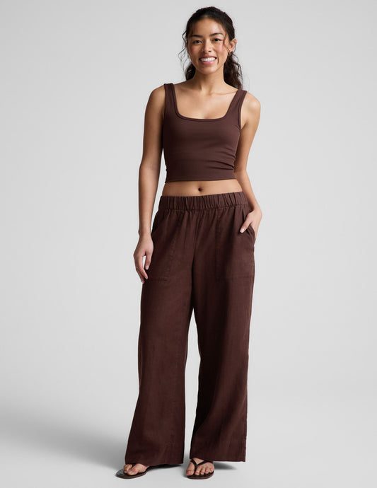 SoftWash Linen Easy Wide Leg Pant 31"