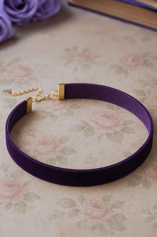 Follies Velvet Choker (Purple)