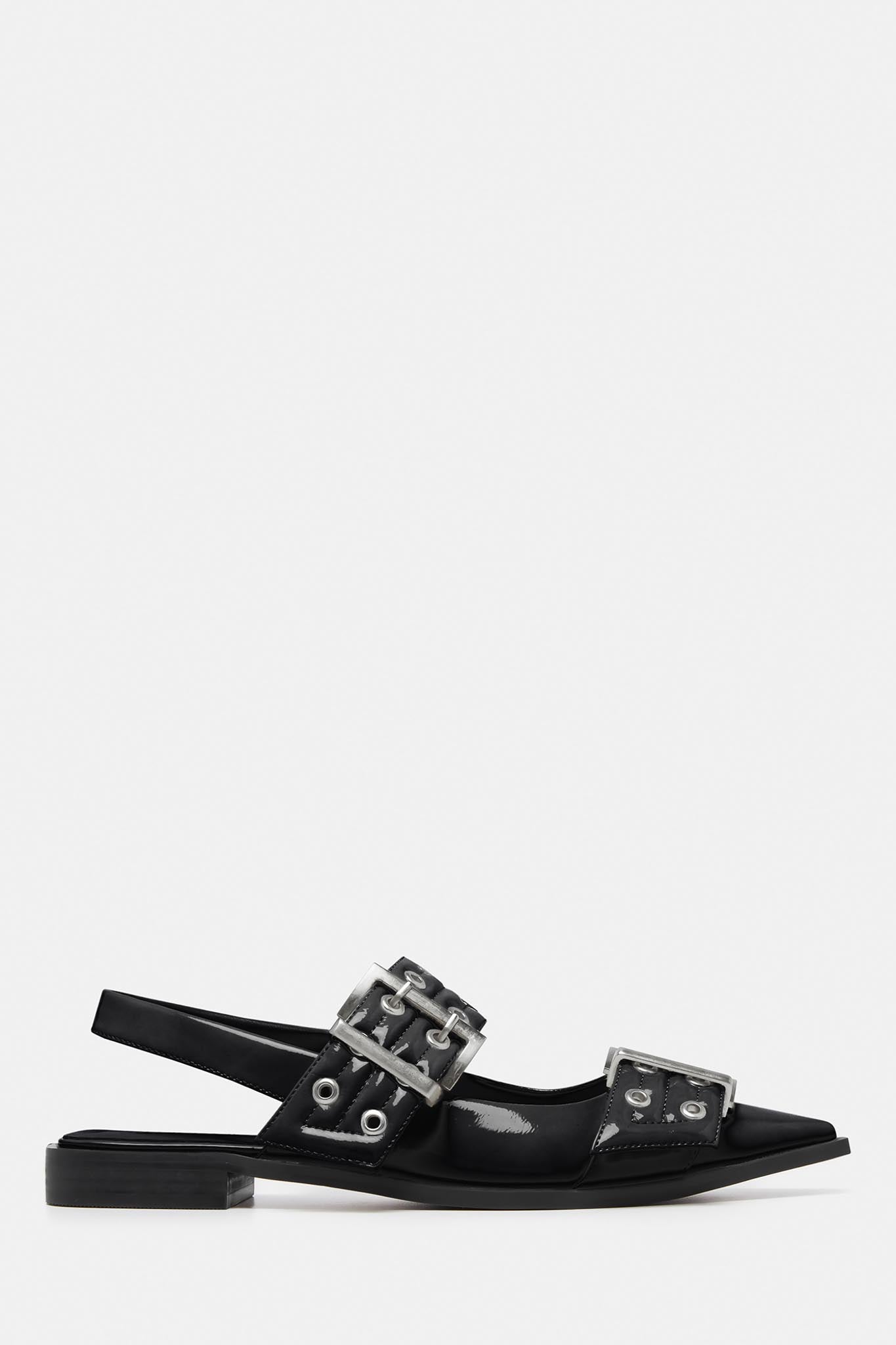THERAPY Matilda Pointed Flat Black Patent