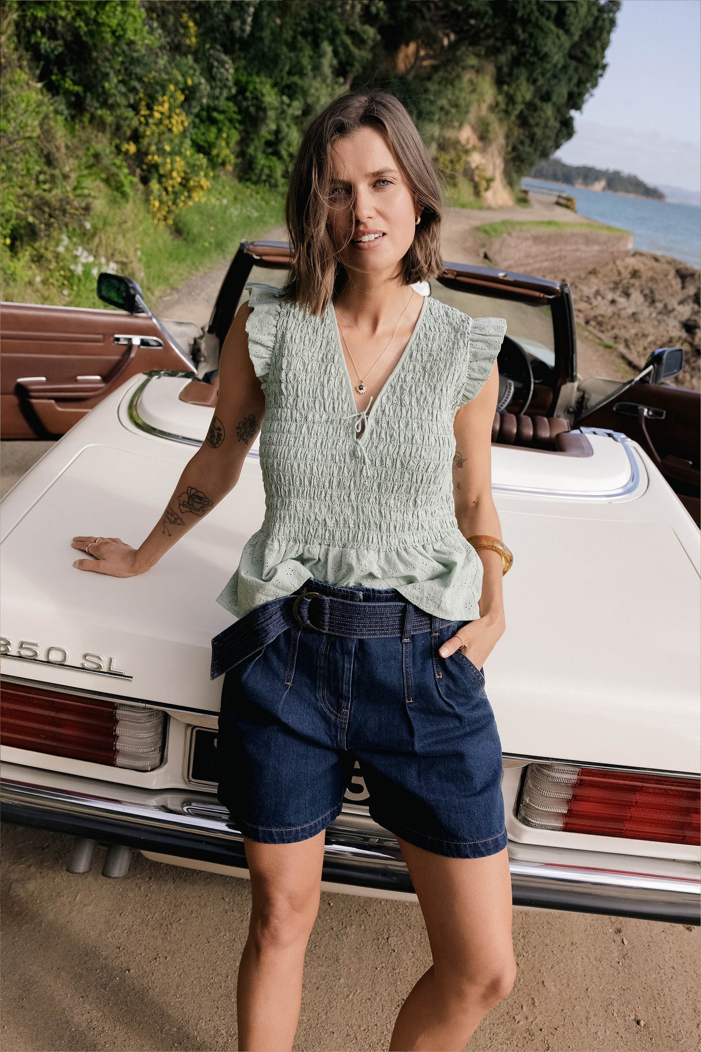 Juno Shirred Detail Top