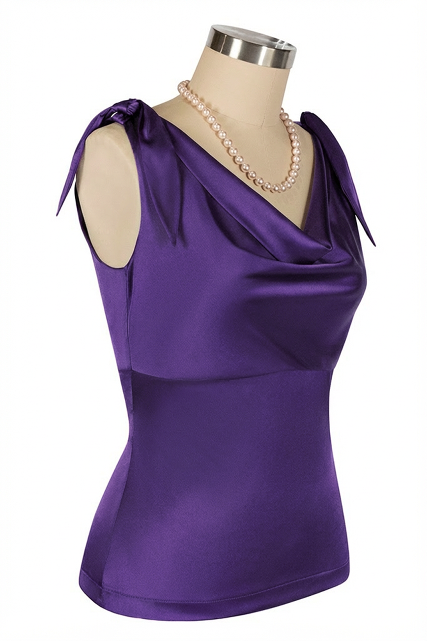 D'Amour Classic Cowl Top (Purple)