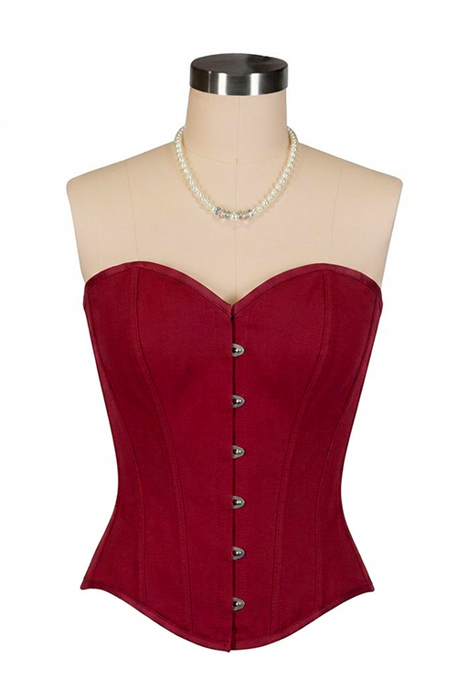 D'Amour Steel Boned Corset (Red)