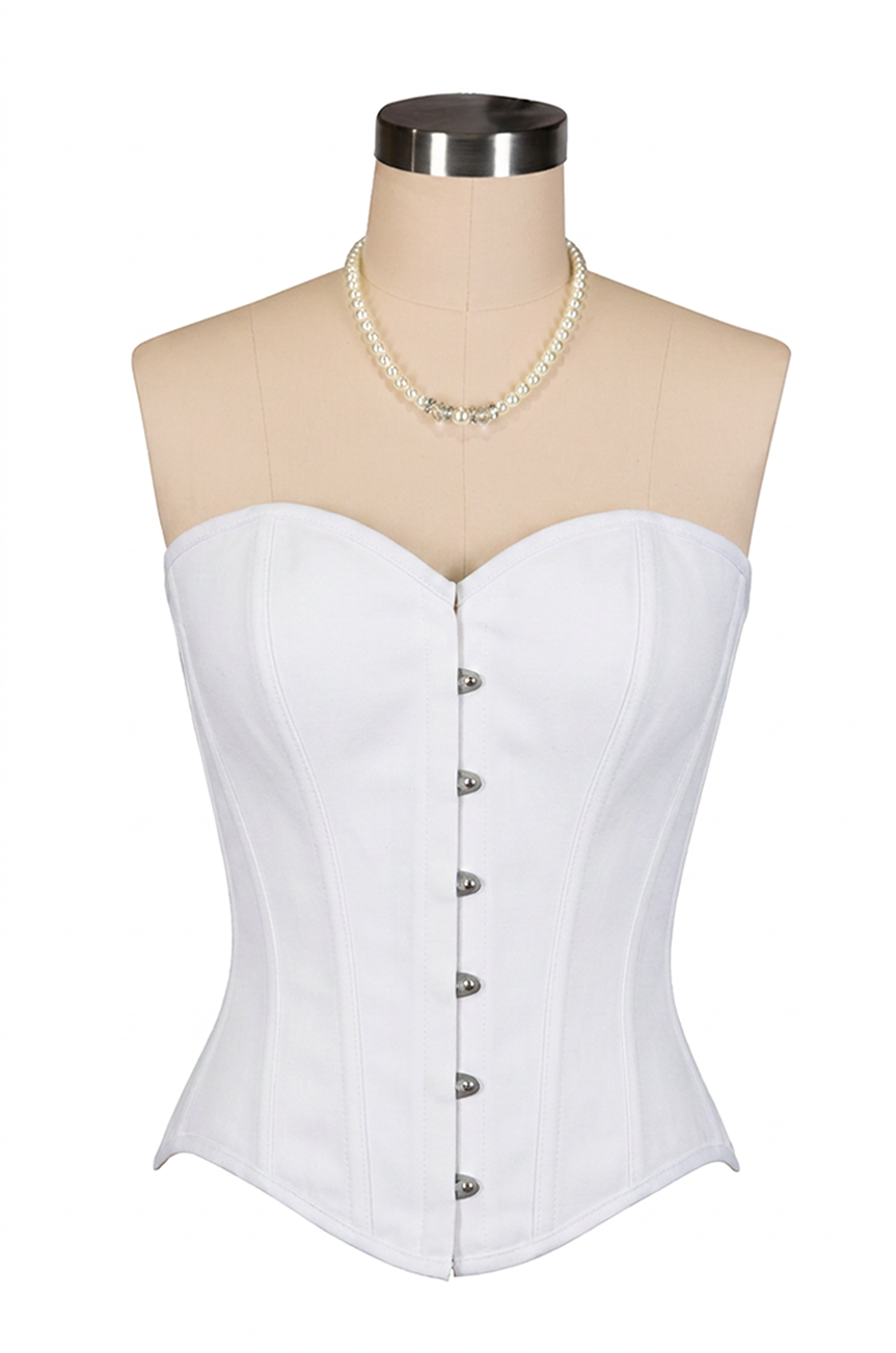 D'Amour Steel Boned Corset (Off White)