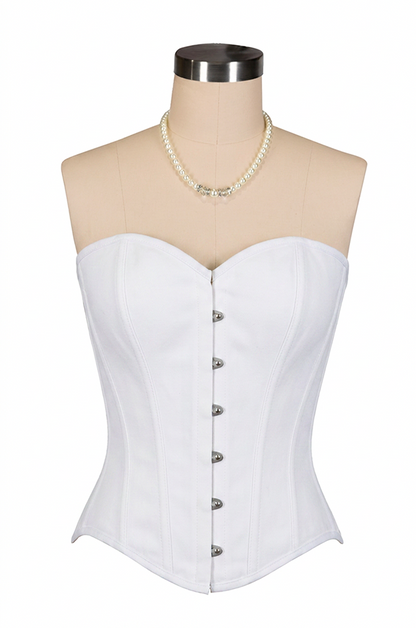 D'Amour Steel Boned Corset (Off White)