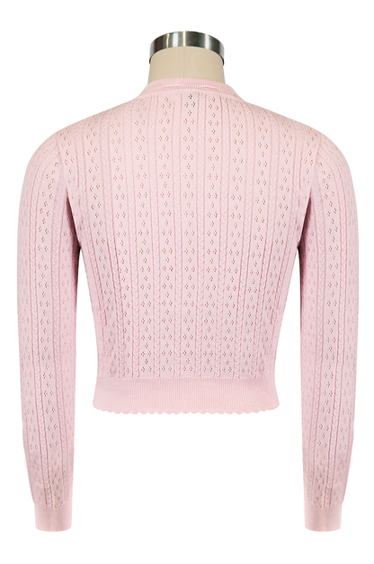 Pom Pom Pussycat Cardigan (Pink)