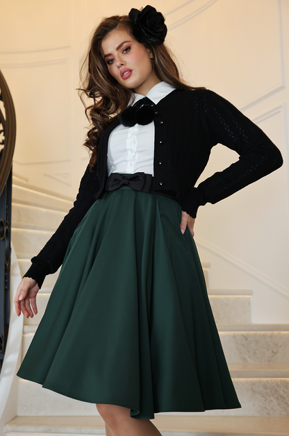 D'Amour Circle Skirt (Bottle Green)