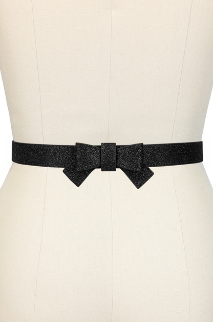 Pretty Kitty Follies Sparkle Bow Belt (Black)