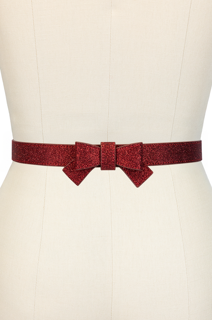 Pretty Kitty Follies Sparkle Bow Belt (Red)
