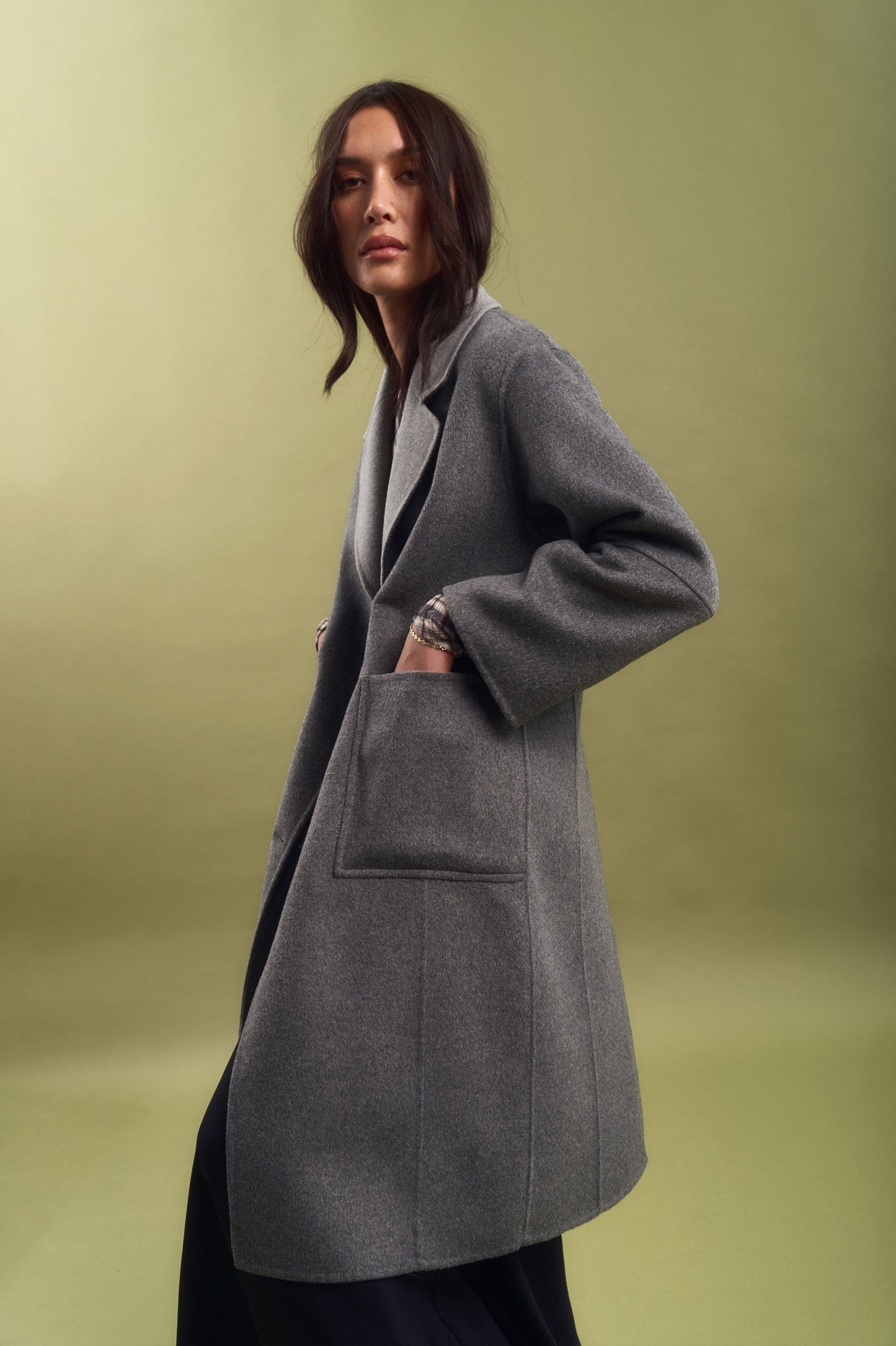 Nellie Reversible Wool Blend Coat