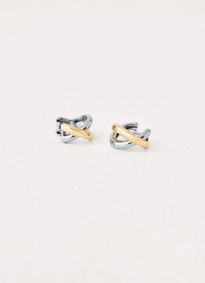 Yin & Yang Earrings - Silver /Gold