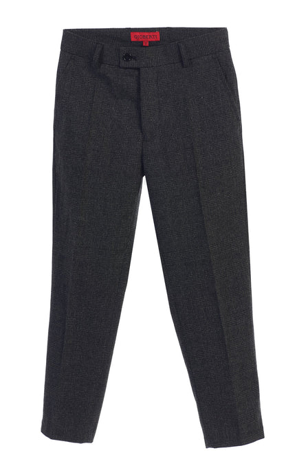 Boys 2 Piece Tweed Plaid Vest and Pants Set