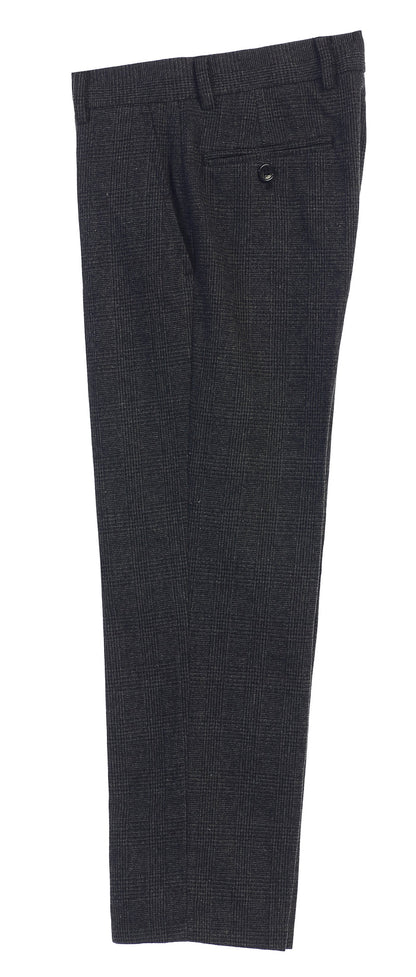 Boys 2 Piece Tweed Plaid Vest and Pants Set