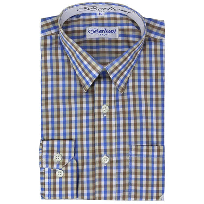 BOY'S CHECKERED DRESS SHIRT