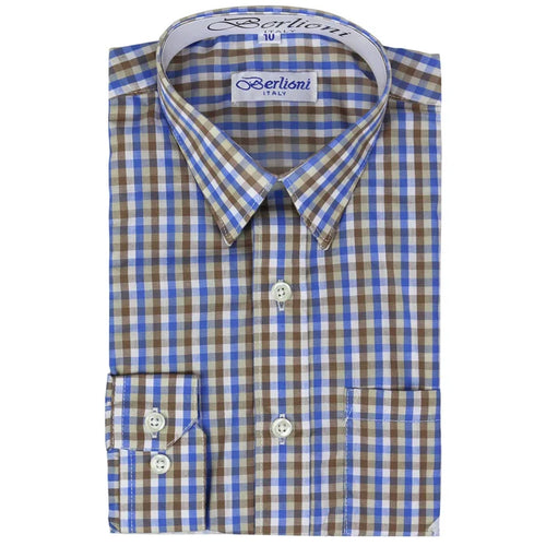 BOY'S CHECKERED DRESS SHIRT