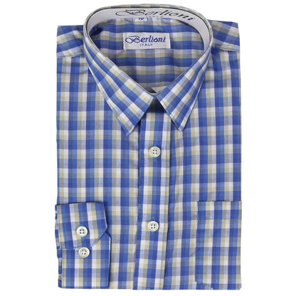 BOY'S CHECKERED DRESS SHIRT