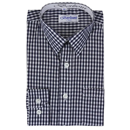 BOY'S CHECKERED DRESS SHIRT