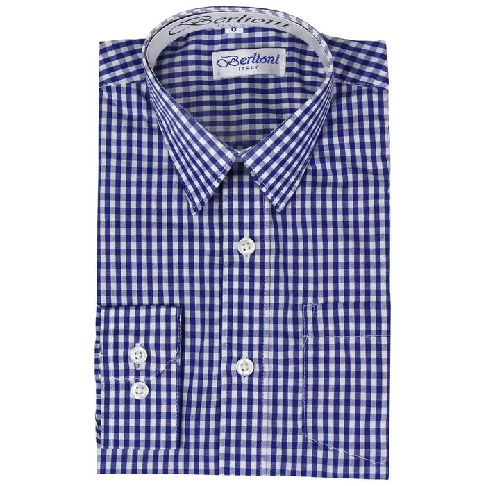 BOY'S CHECKERED DRESS SHIRT