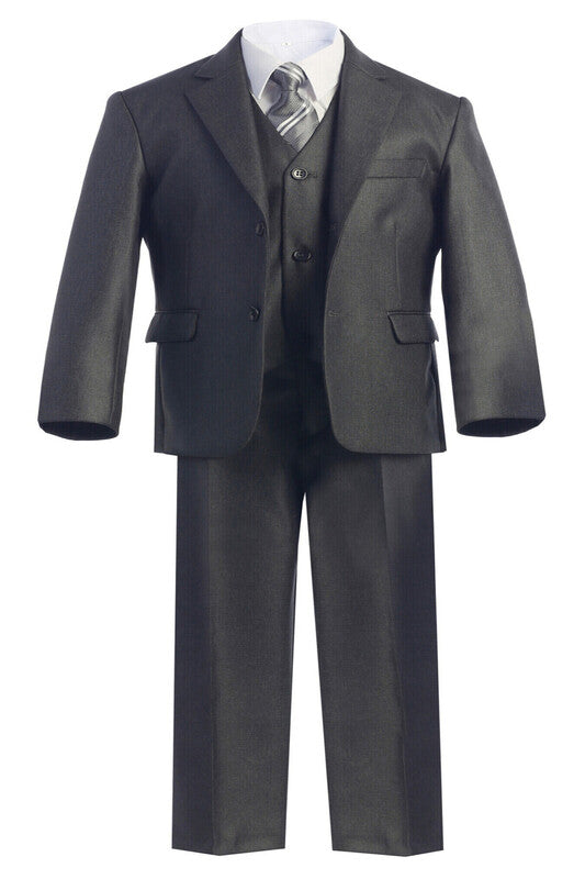 Boys formal Charcoal regular suit (7 pcs)
