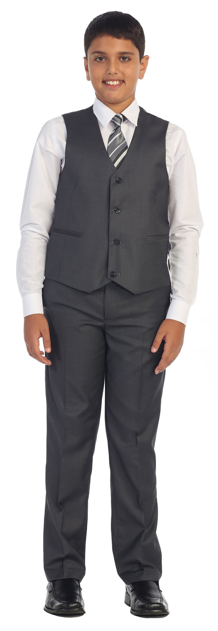 Boys formal Charcoal Regular suit (7 pcs)