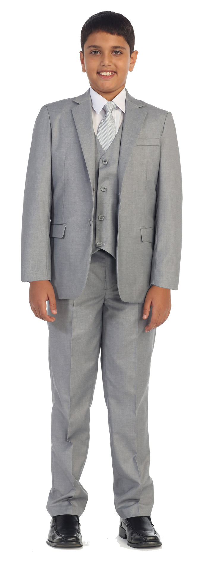 Boys formal Light Grey regular suit (7 pcs)