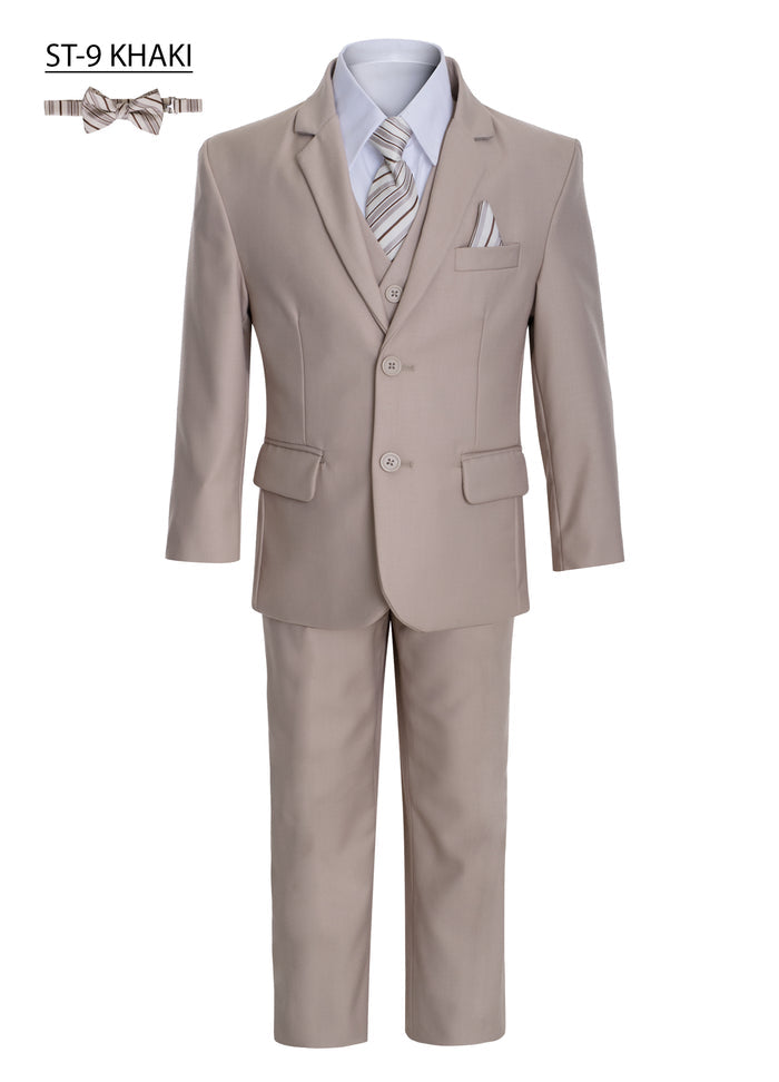 Boys formal Light Khaki regular suit (7 pcs)