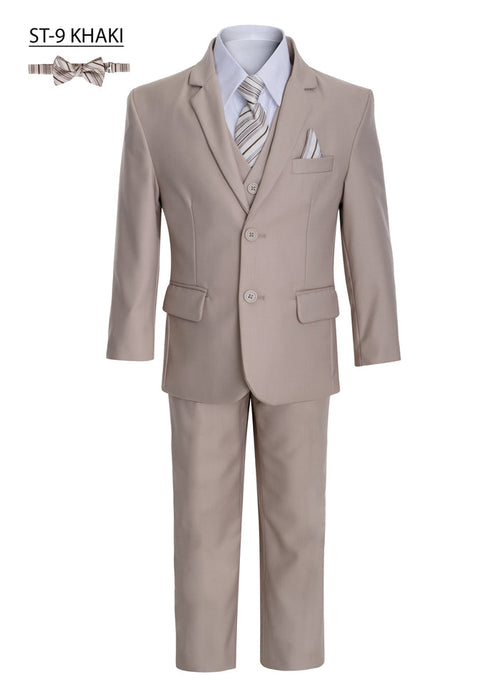 Boys formal Light Khaki regular suit (7 pcs)