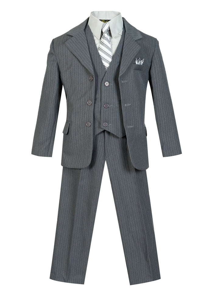 Boys formal suit with Stripe tie (5 pcs)