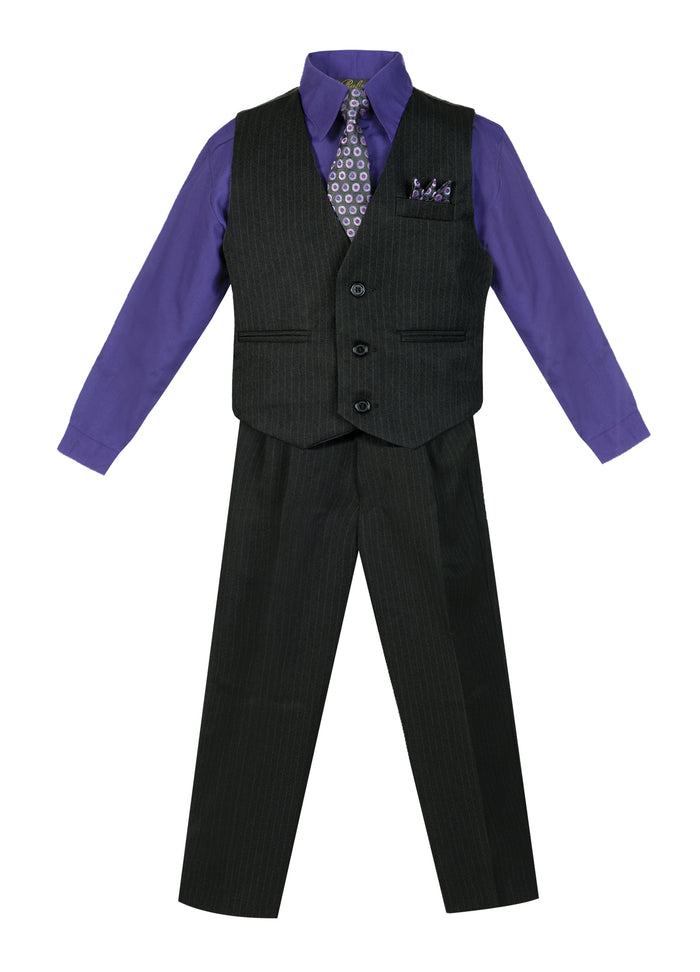 Boys formal vest set with tie (4 pcs)