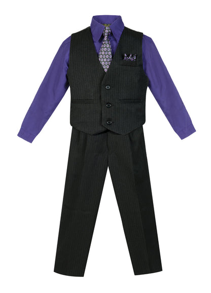 Boys formal vest set with tie (4 pcs)