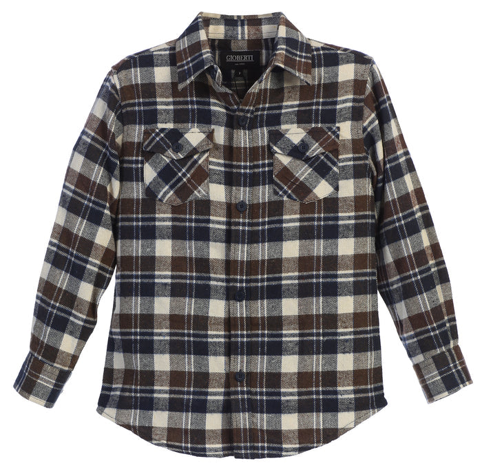 Boy's Long Sleeve Flannel Shirt