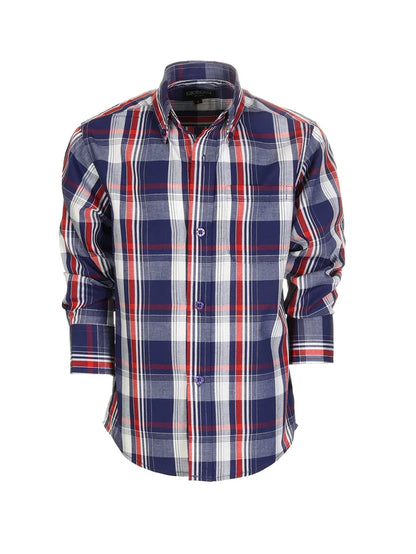Boy's Long Sleeve Plaid Flannel shirt