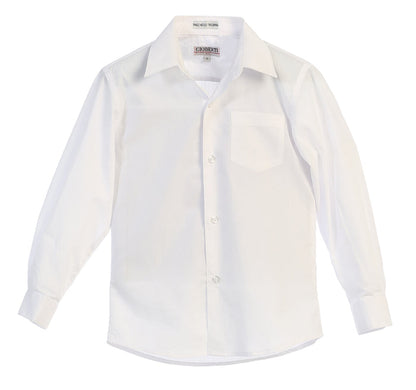 Boys Long Sleeve Solid Dress Shirt