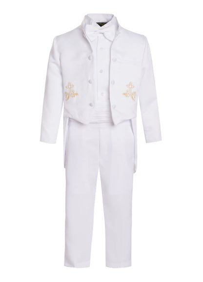 Boys religion formal tuxedo Angel print with bow tie (5 pcs)