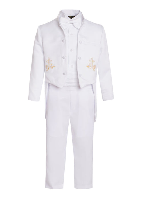 Boys religion formal tuxedo Angel print with bow tie (5 pcs)