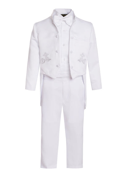 Boys religion formal tuxedo Angel print with bow tie (5 pcs)