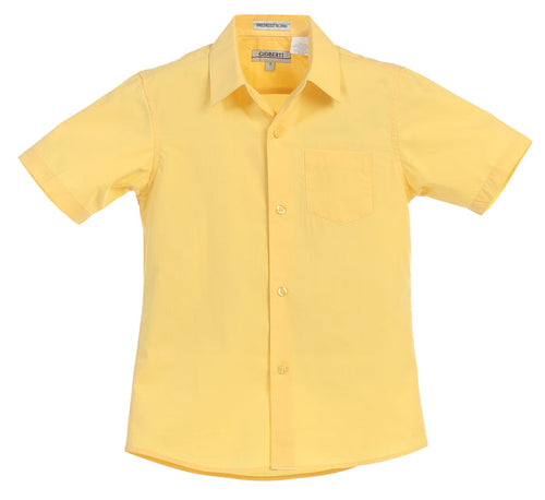 Boy's Short Sleeve Solid Dress Shirt