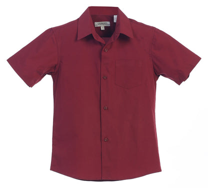 Boy's Short Sleeve Solid Dress Shirt