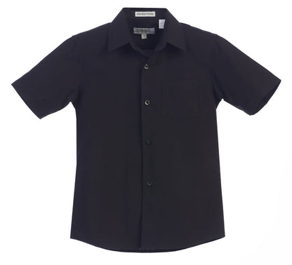 Boy's Short Sleeve Solid Dress Shirt