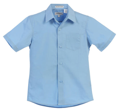 Boy's Short Sleeve Solid Dress Shirt