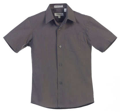 Boy's Short Sleeve Solid Dress Shirt