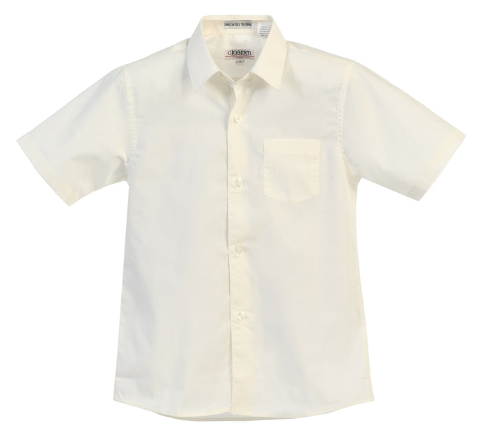 Boy's Short Sleeve Solid Dress Shirt