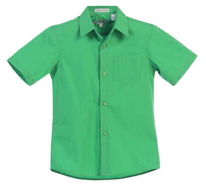 Boy's Short Sleeve Solid Dress Shirt