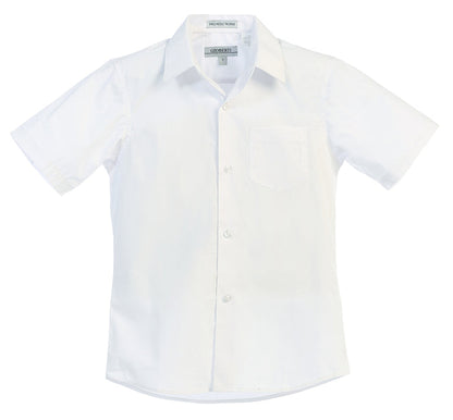 Boy's Short Sleeve Solid Dress Shirt