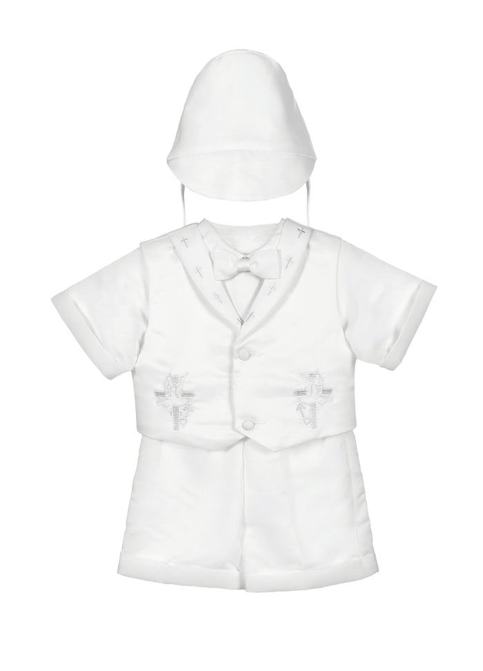 Boy's white Christening Baptism Suit Set